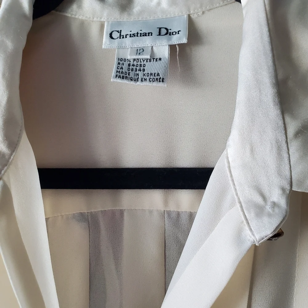 Dior Cream Pleated Blouse - Picture 2 of 8